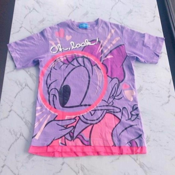 Tops - Purple Daisy Duck print t-shirt from Tokyo Disney Land - XS